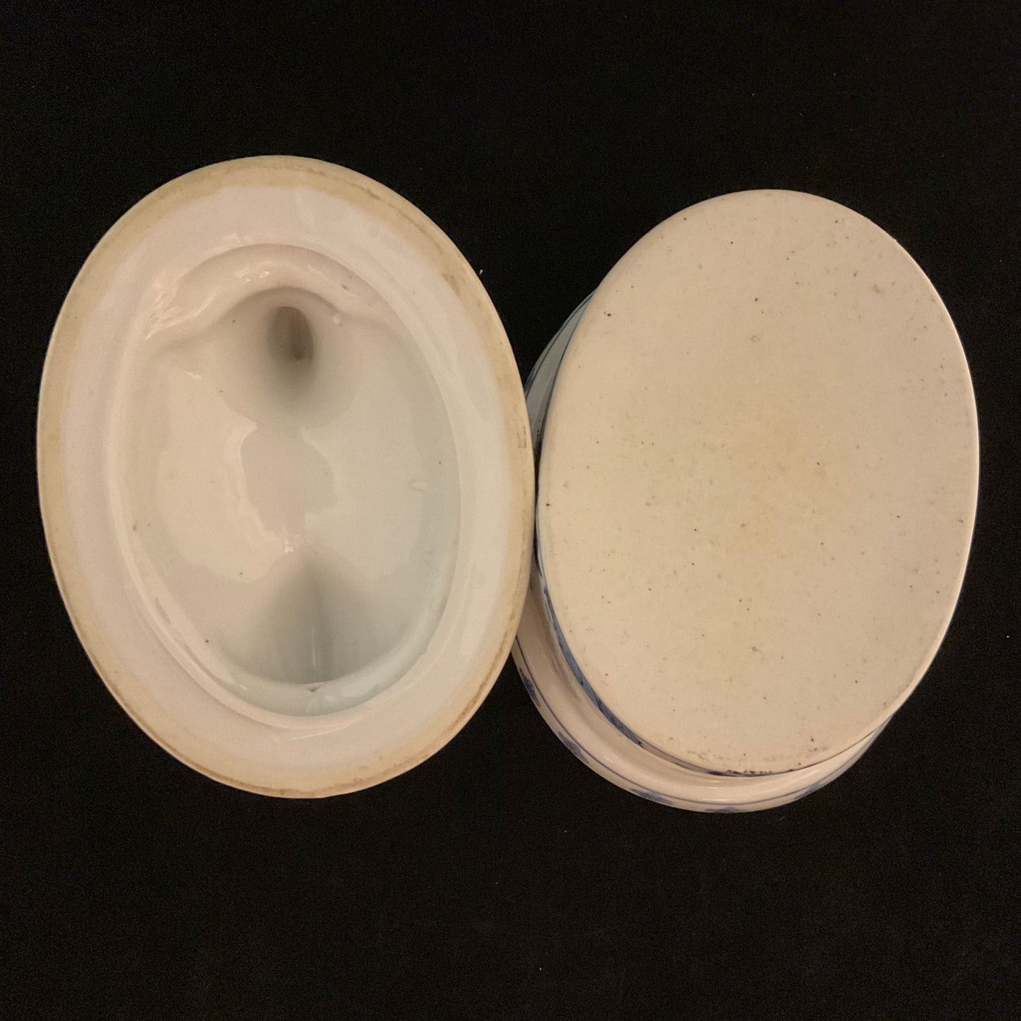 Vintage terrine i porcelæn formet som høne