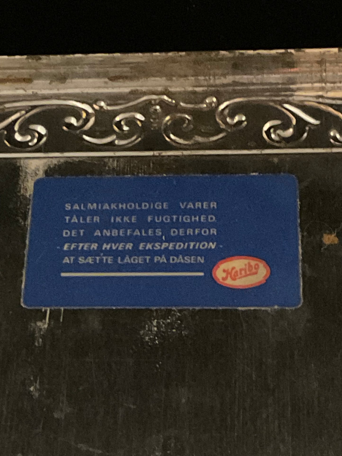 Haribo blikdåse fra butik