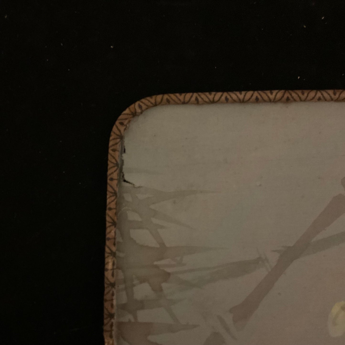 Vintage japanske skærme/silkebilleder guldfisk og blomster (sæt af 3)