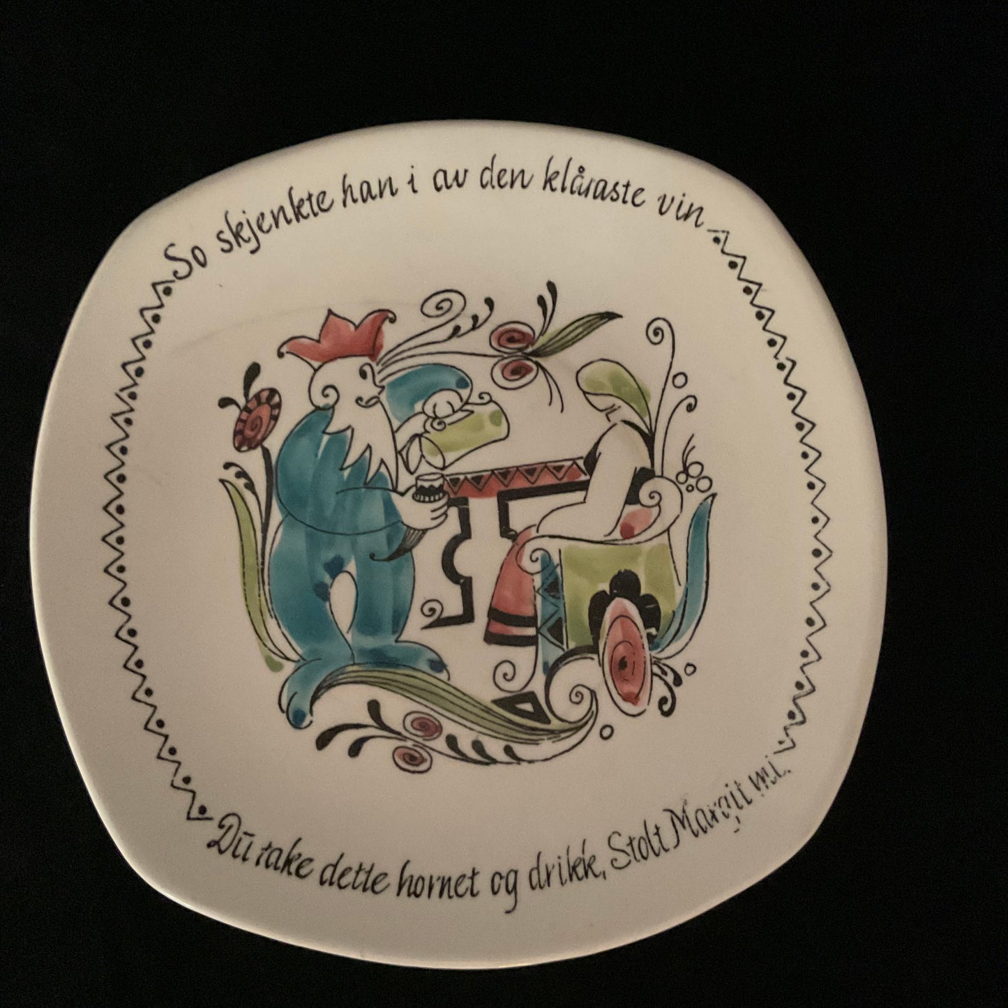 Porsgrund “Stolt Margit” tallerken