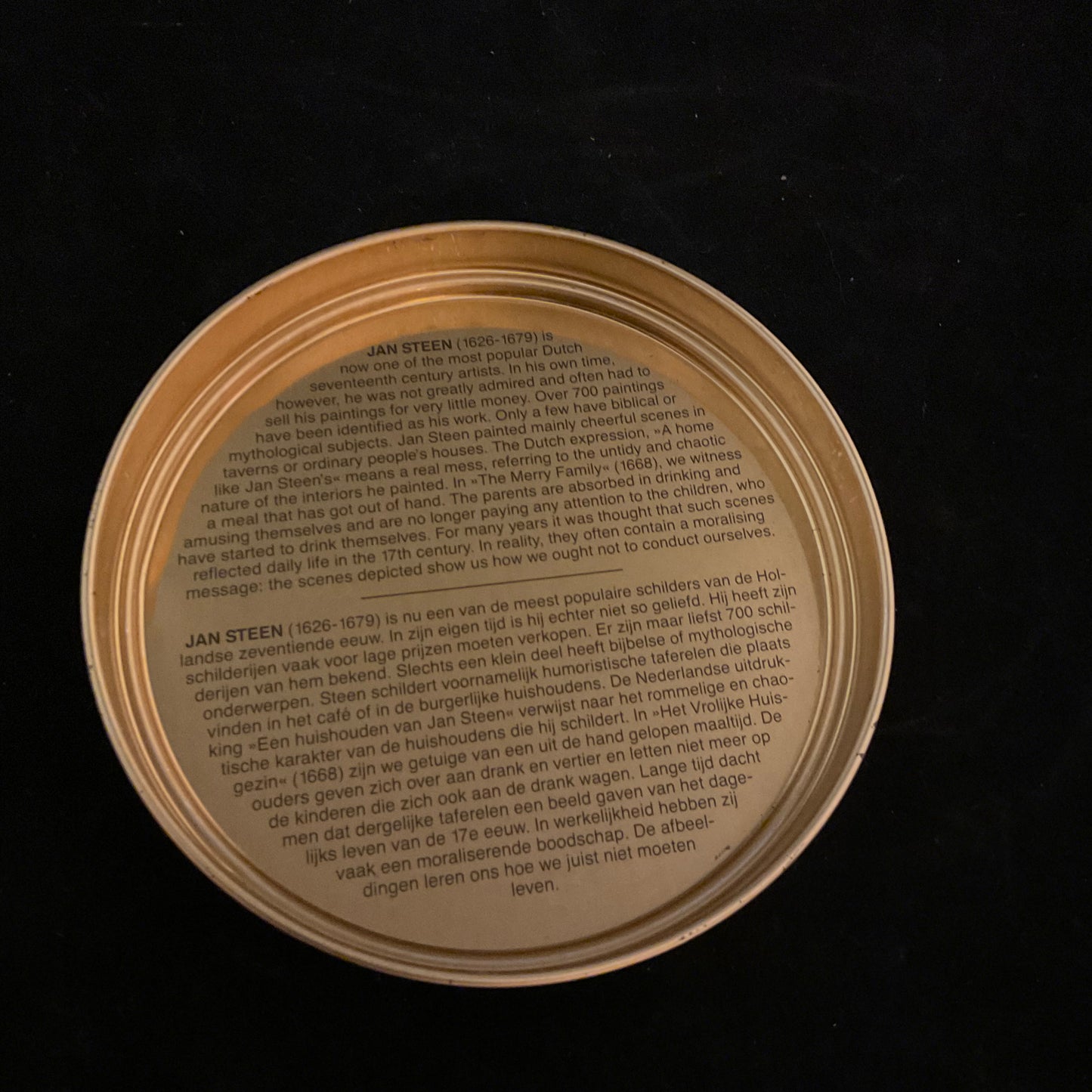 Jan Steen blikdåse – “The Merry Family”