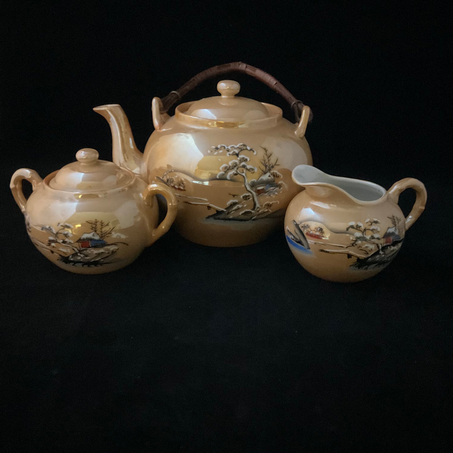 Japansk te-sæt i tre dele