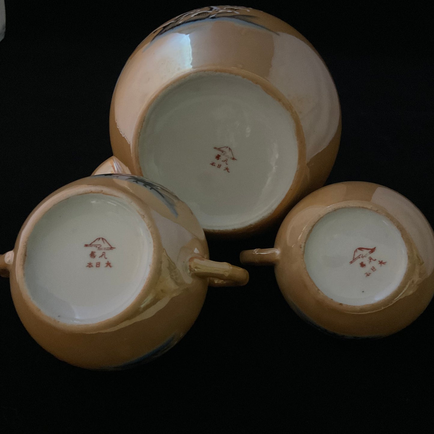 Japansk te-sæt i tre dele