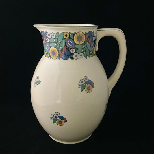 Stor antik Villeroy & Boch kande, model 1519, dekor “Bober”