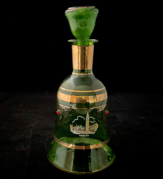 Grøn Murano souvenir-flaske – Venezia