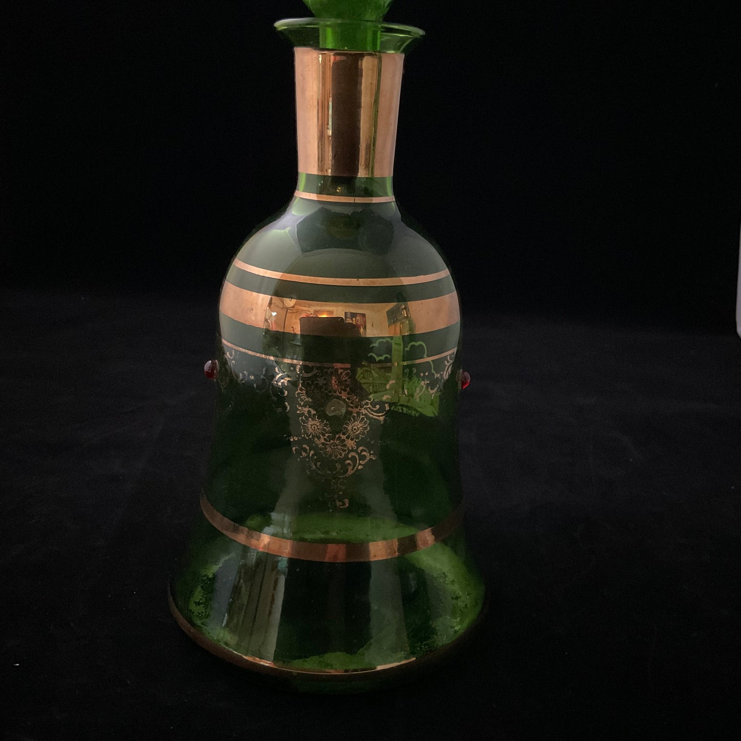 Grøn Murano souvenir-flaske – Venezia