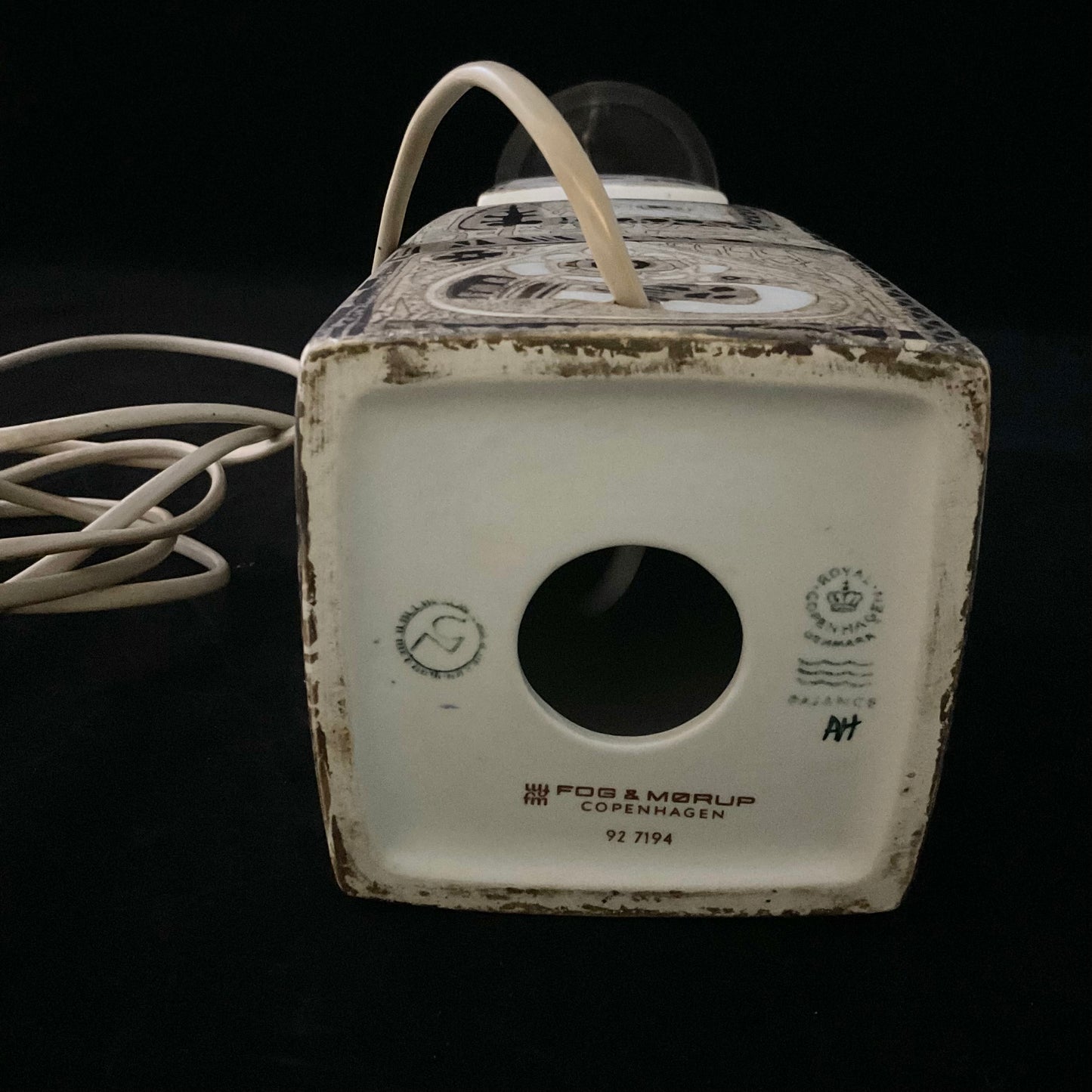 Royal Copenhagen & Fog & Mørup bordlampe fra 1960’erne