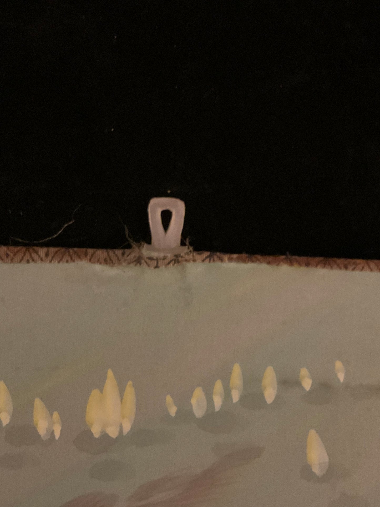 Vintage japanske skærme/silkebilleder guldfisk og blomster (sæt af 3)