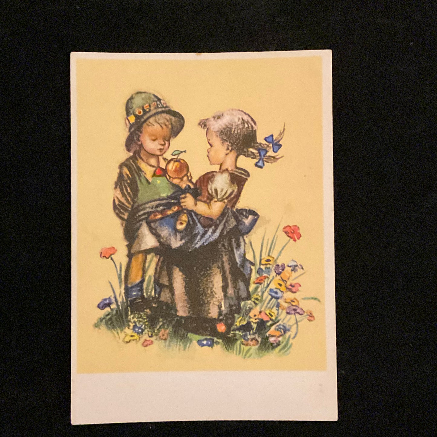 Vintage postkort i Hummelstil,  Conrad’s Fine Art, England