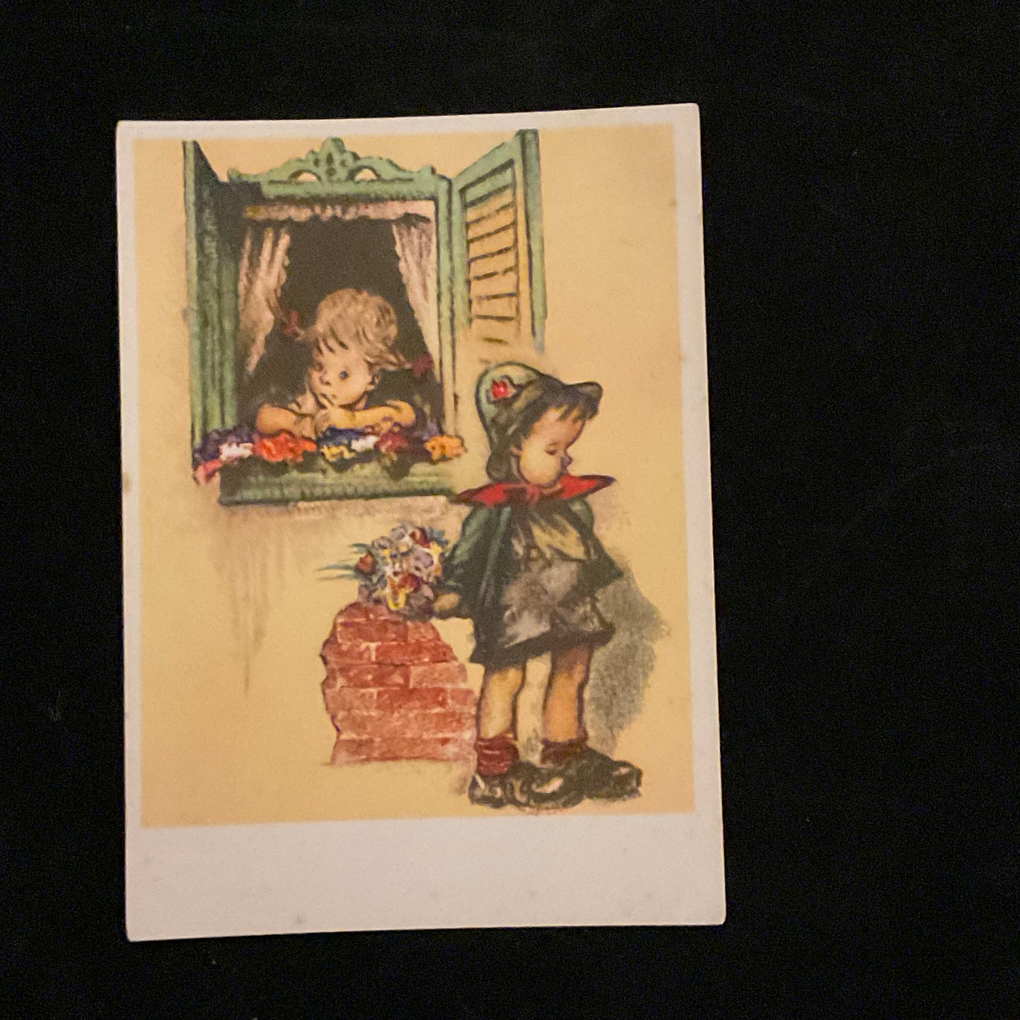 Vintage postkort i Hummelstil,  Conrad’s Fine Art, England